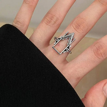 925 Sterling Silver Castle Gothic Engagement Rings For Women Wedding Accessories Luxury Jewelry  Offers GaaBou