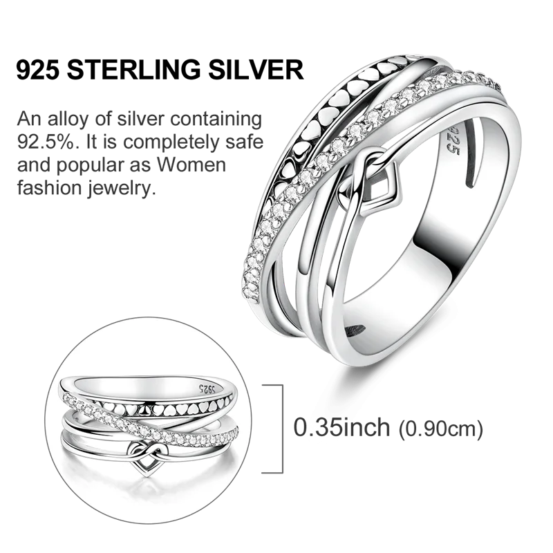 925 Sterling Silver Rings Infinite Love Sun Moon Eye Flower Ring For Women Original Wedding Ring Jewelry Gift