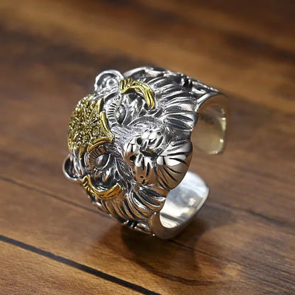 New 925 Sterling Silver Ring Tiger Rings for Women Wedding Jewelry Engagement Charm Fashion High Quality Party Gifts Ring