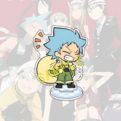 Anime SOUL EATER 10cm Acrylic Halloween Edition Character Maka Kid Standing Display Model Desktop Decoration Fan Gift Keychain