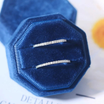 Delicate Thin Microscope Finger Dainty Rings For Women Female Promise Engagement Women's Ring Silver Color Zircon Jewelry