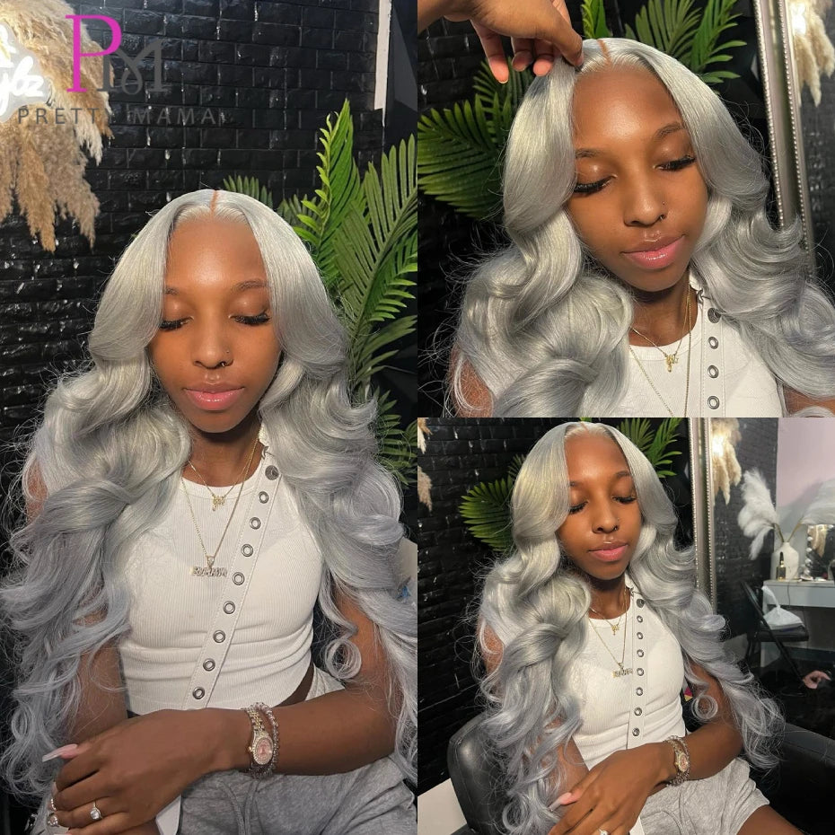 Cyan Blue & Light Green 13x6 Lace Front Wig – Body Wave Pre-Plucked Colored 613
