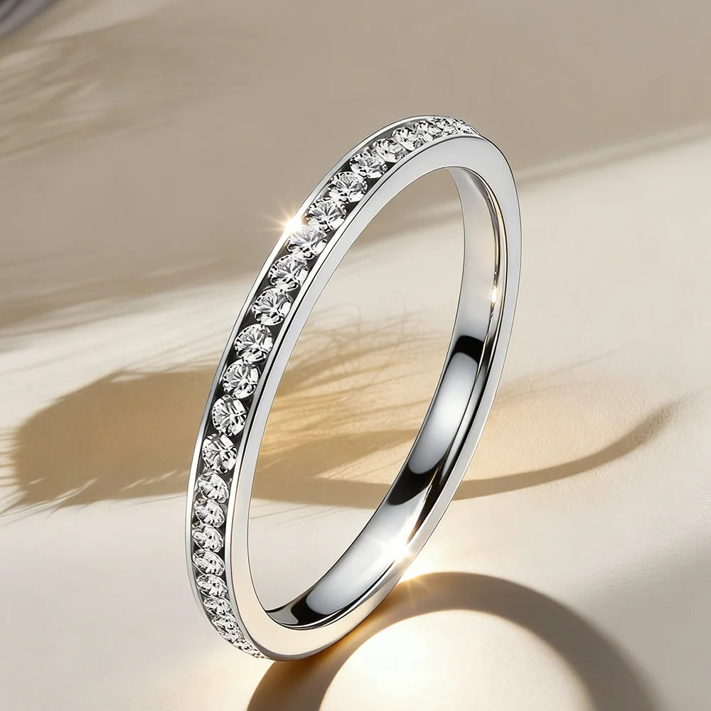 Micro Paved Square Cubic Zirconia Promise Love Rings for Women Engagement Wedding Jewelry Hot Sale Drop Ship Ring