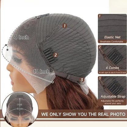 Chocolate Brown Body Wave Lace Front Wig – Pre-Plucked 13x4 Glueless HD