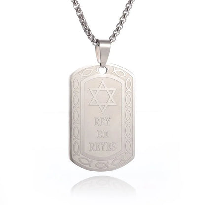 Stainless Steel 7 Archangel Seal Necklace Men's Solomon Kabbalah Seal Pendant Supernatural Protection Amulet Magical Jewelry