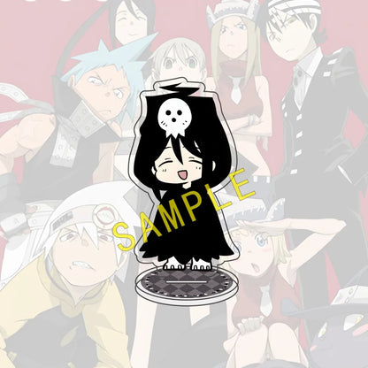Anime SOUL EATER 10cm Acrylic Halloween Edition Character Maka Kid Standing Display Model Desktop Decoration Fan Gift Keychain