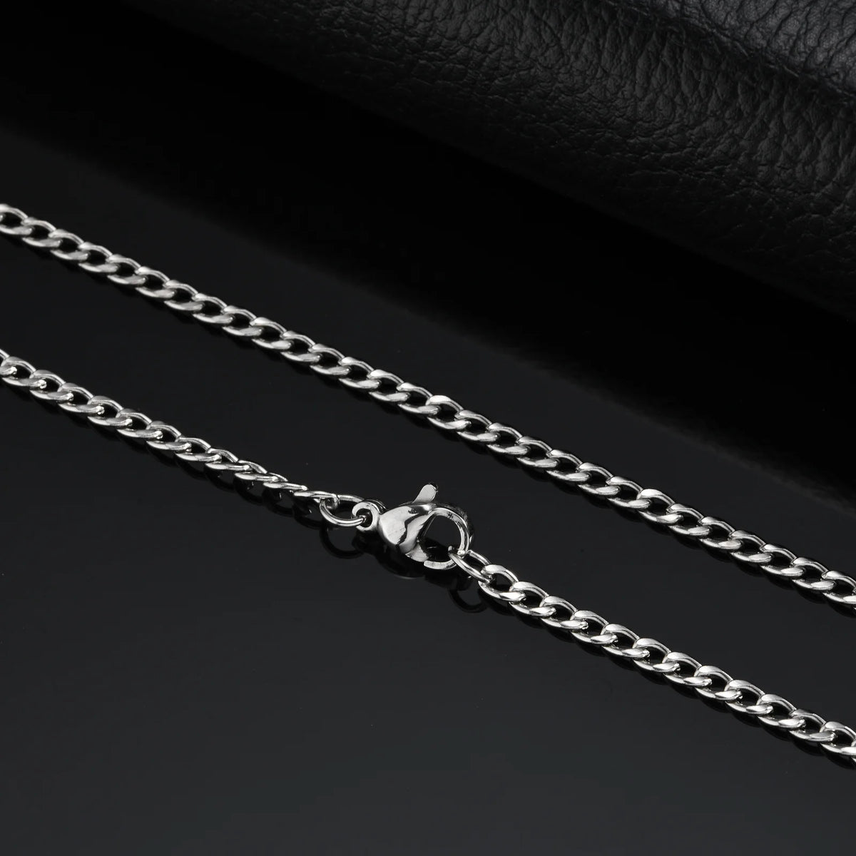 Punk Silver Color Chain Necklace for Men Women,Hip Hop Stainless Steel Braided Link Chokers,Classic Metal Jewelry Gift