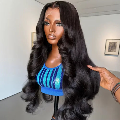Natural Black Body Wave Glueless Lace Wig – 5x5, 13x4 & 13x6, 250% Density