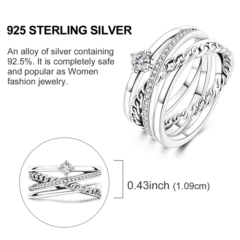 925 Sterling Silver Rings Infinite Love Sun Moon Eye Flower Ring For Women Original Wedding Ring Jewelry Gift