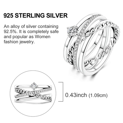 925 Sterling Silver Rings Infinite Love Sun Moon Eye Flower Ring For Women Original Wedding Ring Jewelry Gift