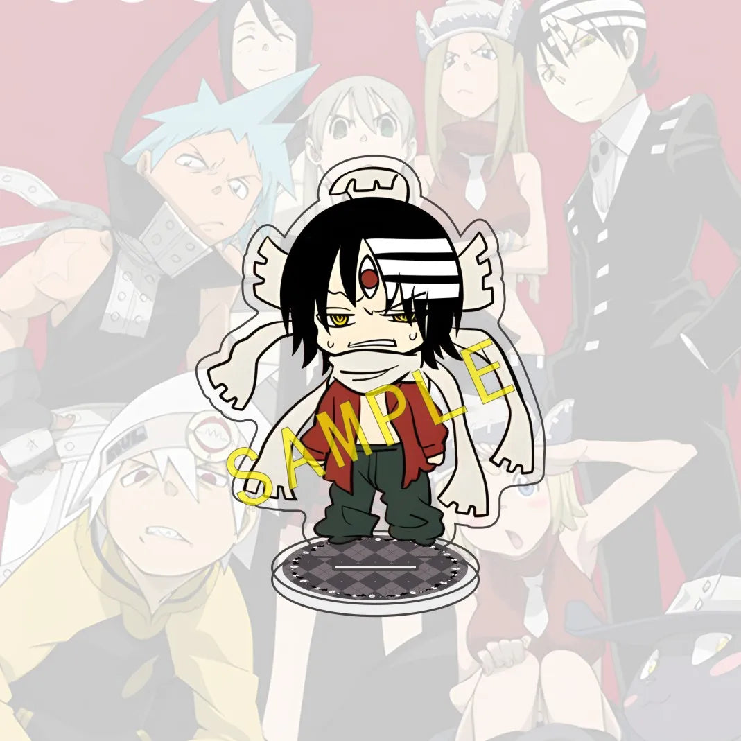 Anime SOUL EATER 10cm Acrylic Halloween Edition Character Maka Kid Standing Display Model Desktop Decoration Fan Gift Keychain