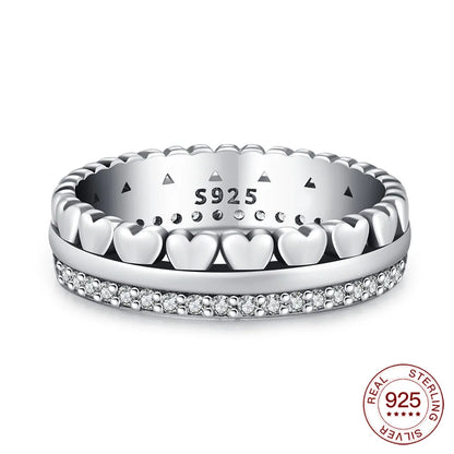 New Rings 925 Sterling Silver Ring Original Silver Pearl Ring For Women Luxury Zircon Simple Finger Ring Lover Jewelry Gifts