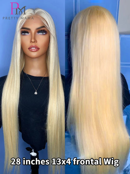 613 Blonde Bone Straight 360 HD Full Lace Frontal Wig – 13x4 & 13x6, 16–44 Inch
