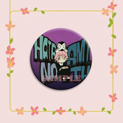 Anime Soul Eater Pins Round Creative Cartoon Badges Handmade Tinplate Brooches for Backpack Accessorys Exquisite Gifts