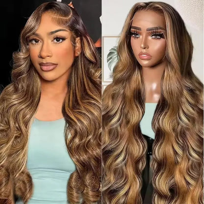 Ombre Honey Blonde Body Wave Glueless HD Lace Wig – 13x6, 13x4 & 5x5, Up to 46 Inch