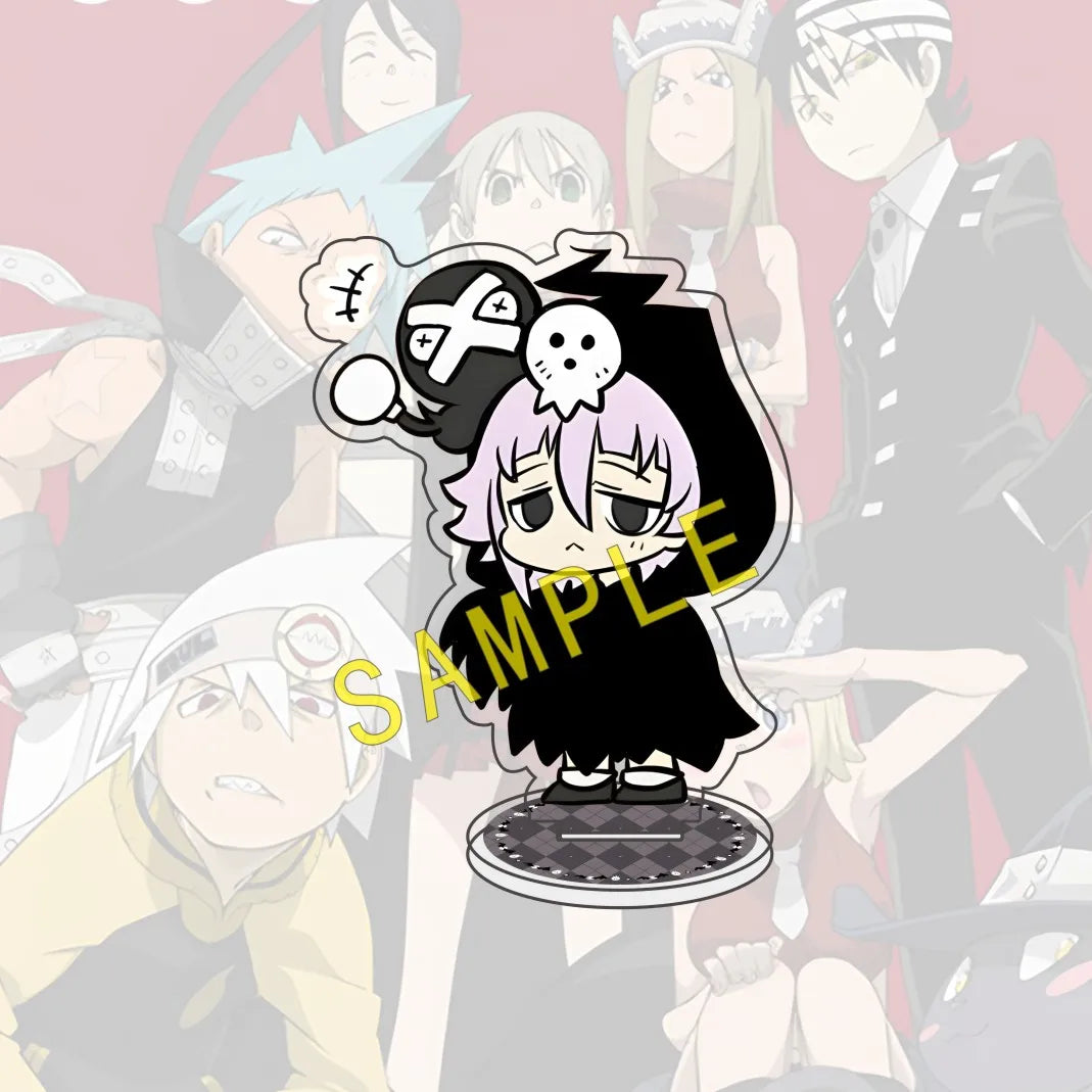 Anime SOUL EATER 10cm Acrylic Halloween Edition Character Maka Kid Standing Display Model Desktop Decoration Fan Gift Keychain