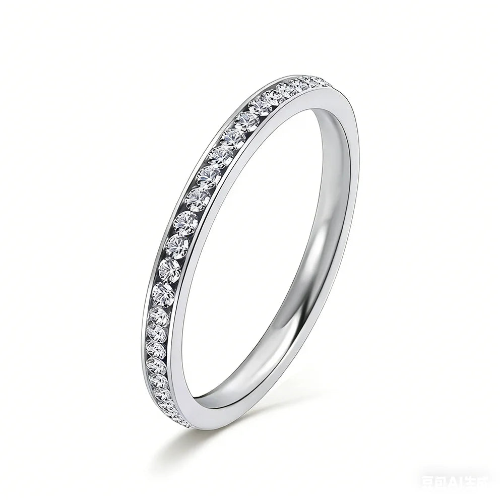 Micro Paved Square Cubic Zirconia Promise Love Rings for Women Engagement Wedding Jewelry Hot Sale Drop Ship Ring
