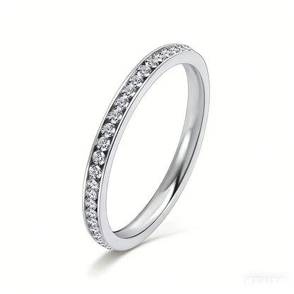 Micro Paved Square Cubic Zirconia Promise Love Rings for Women Engagement Wedding Jewelry Hot Sale Drop Ship Ring