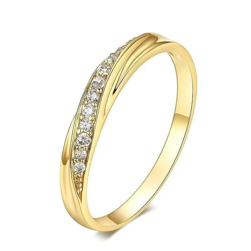 Huitan 2020 NEW Fashion Wedding Ring For Women Micro Paved Cubiz Zircon Finger Rings Female Engagement Jewelry Accessories
