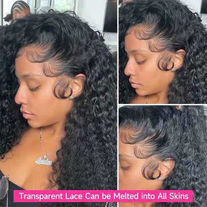 Burmese Curly 13x6 Transparent Lace Front Wig – Bouncy Deep Curl, 220%