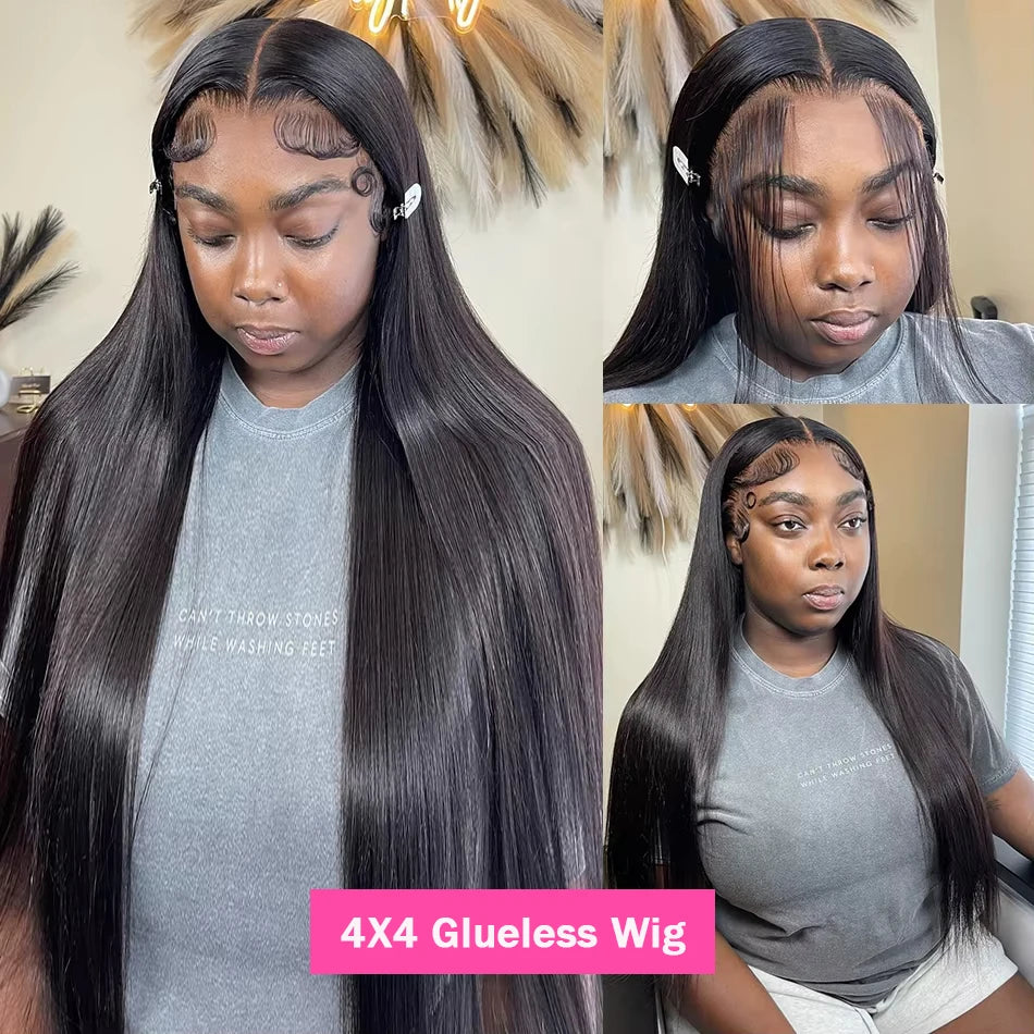 Bone Straight 5x5 Glueless HD Lace Wig – Pre-Plucked Ready-to-Wear, 250%