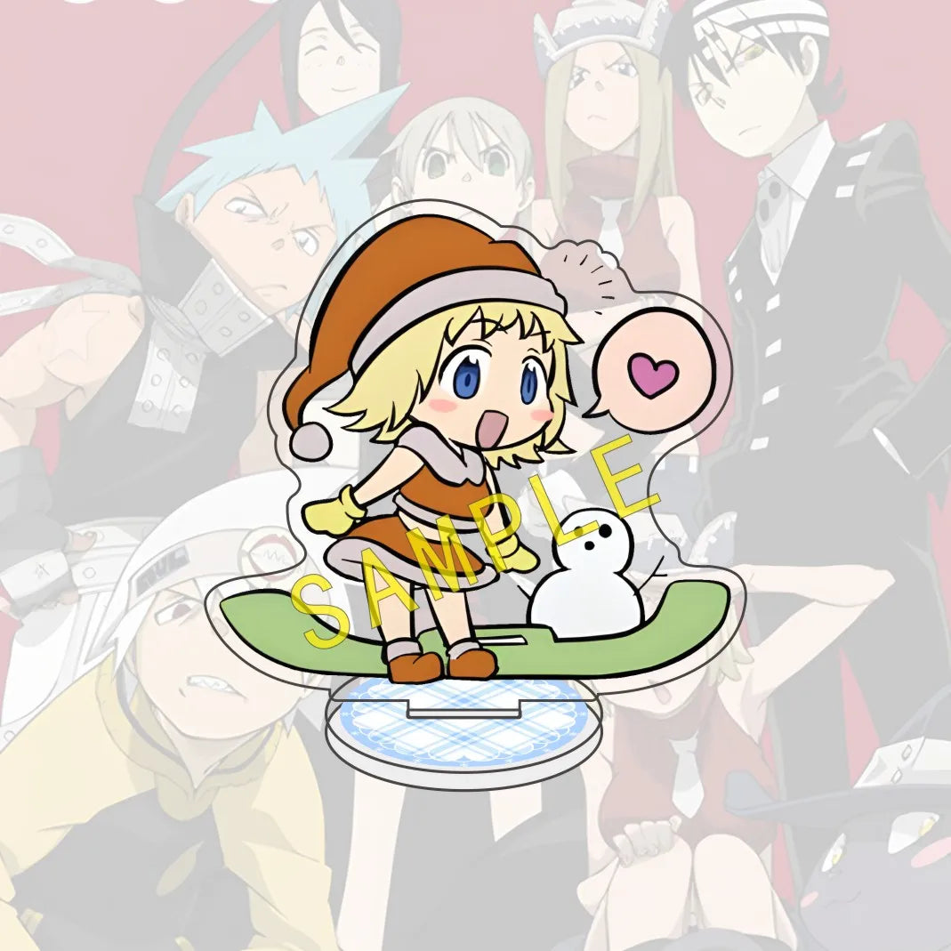 Anime SOUL EATER 10cm Acrylic Halloween Edition Character Maka Kid Standing Display Model Desktop Decoration Fan Gift Keychain