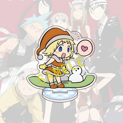 Anime SOUL EATER 10cm Acrylic Halloween Edition Character Maka Kid Standing Display Model Desktop Decoration Fan Gift Keychain