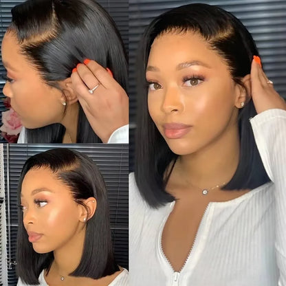 Straight Bob Wig for Black Women – 13x4 HD Lace Frontal, 220% Density