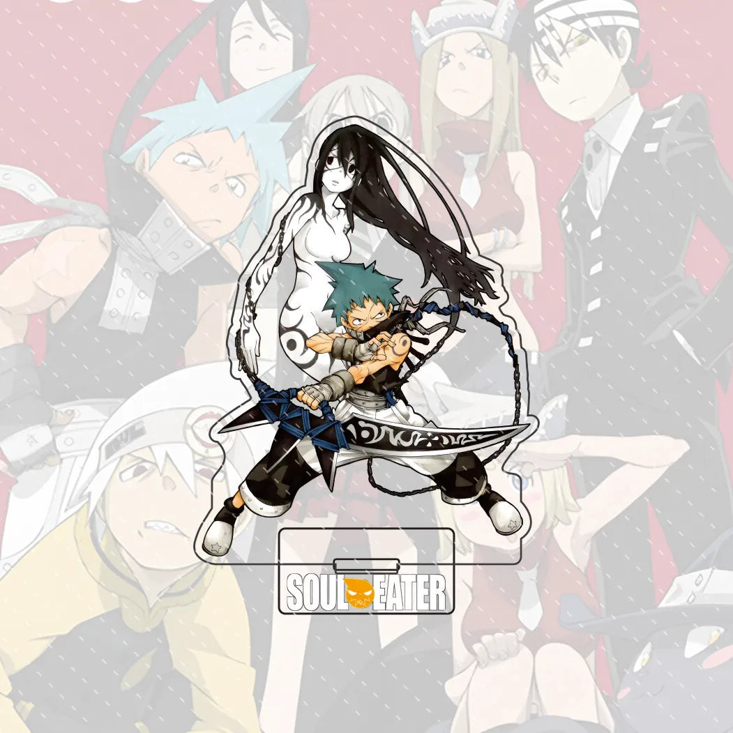 Anime Soul Eater Acrylic Standee Death the Kid Black Star Maka Figure Desk Decor Cosplay Keychain Halloween Gift 15CM