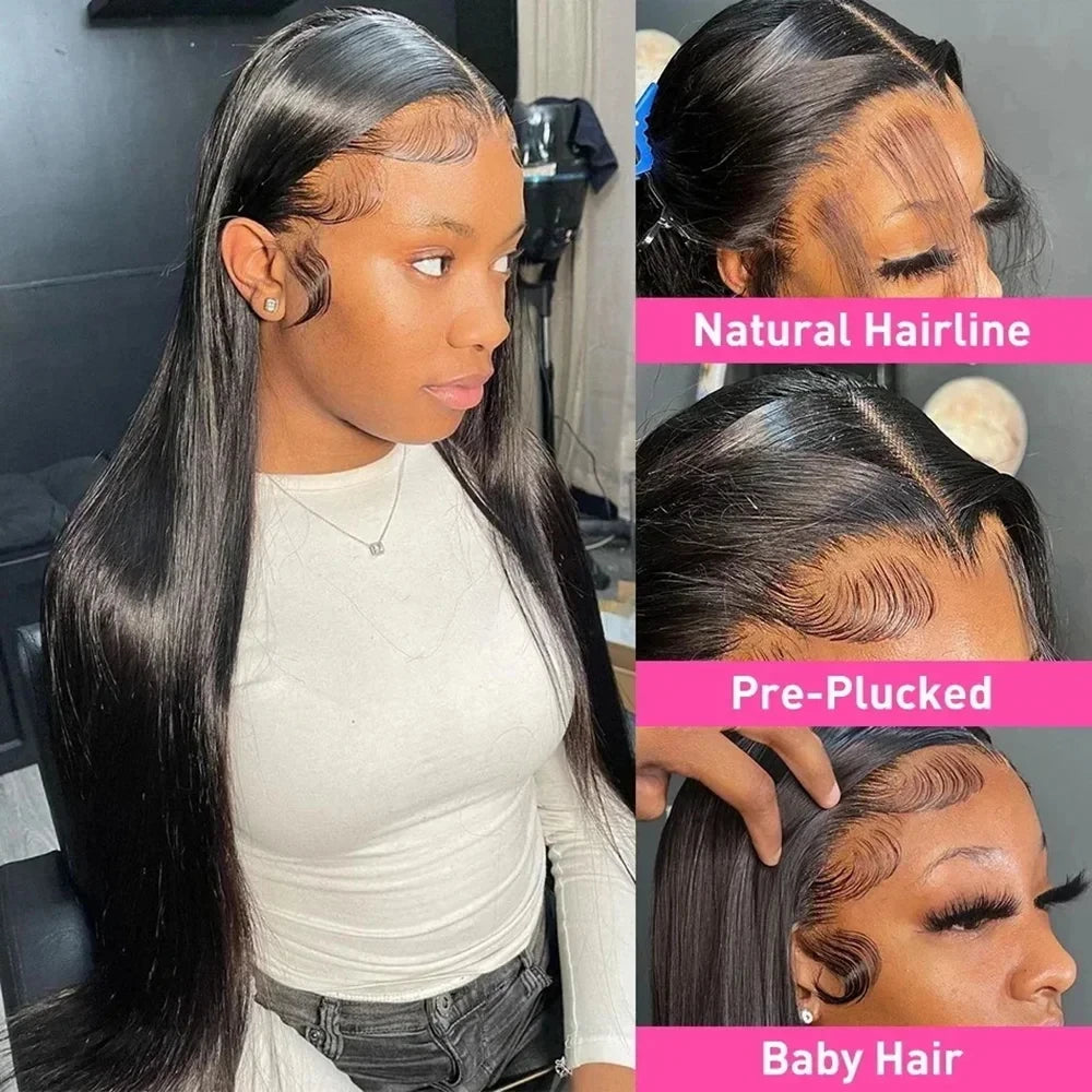 Glueless Straight Wig – Pre-Cut Pre-Plucked 4x4 HD Lace Closure, Wear & Go