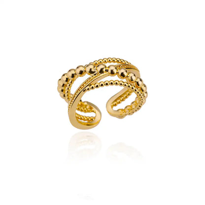 Stainless Steel Round Rings For Women Zircon Geometric Gold Color Crystal Ring Aesthetic Wedding Party Jewerly Gift Bague Femme