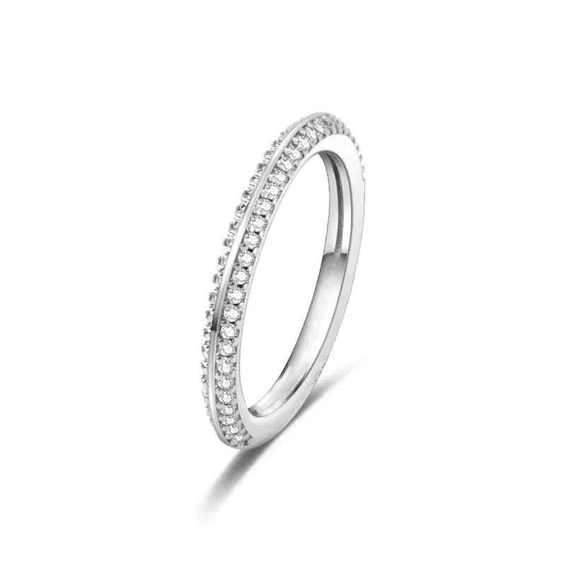 925 Sterling Silver  Crown Heart Flower Zircon Rings For Women Love Promise Engagement Band Fashion Ring Set
