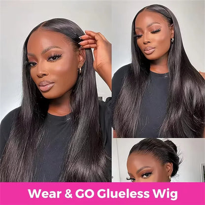 Bone Straight 5x5 Glueless HD Lace Wig – Pre-Plucked Ready-to-Wear, 250%