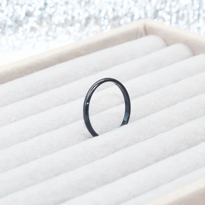 Minimalist Women Men Width 2MM Slim Rings Stainless Steel IP Plating No Easy Fade Good Quality Cheap Jewelry Gift