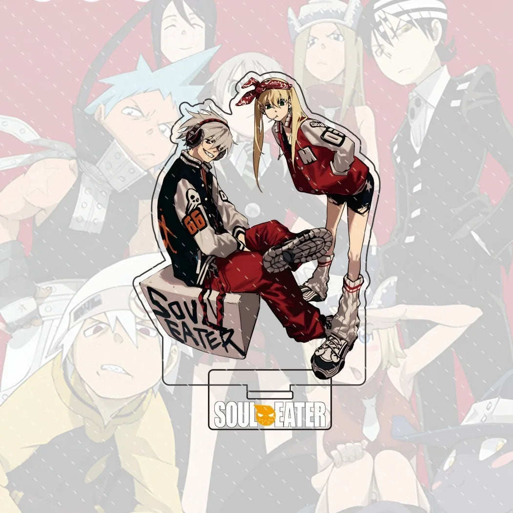 Anime Soul Eater Acrylic Standee Death the Kid Black Star Maka Figure Desk Decor Cosplay Keychain Halloween Gift 15CM