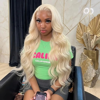 613 Honey Blonde Body Wave 13x6 Lace Front Wig – Natural Hairline with Baby Hair, 230%
