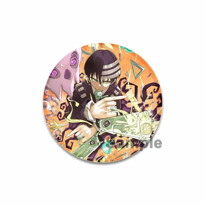 32/44/58MM Anime Soul Eater Pins Thompson Patricia Evans Soul Eater Albarn Maka Figure Icon Brooches Badge for Backpack Clothes