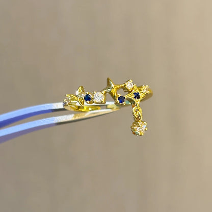 100 styles 14K Gold Plated Color Zircon Flower Crown Bow Open Ring Women Adjustable Stackable Finger Rings Wedding Jewelry Gift
