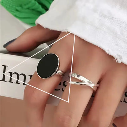 VENTFILLE 925 Sterling Silver Irregular Design Wave Golden Stackable Finger Rings Trendy Adjustable For Women Gifts Dropshipping