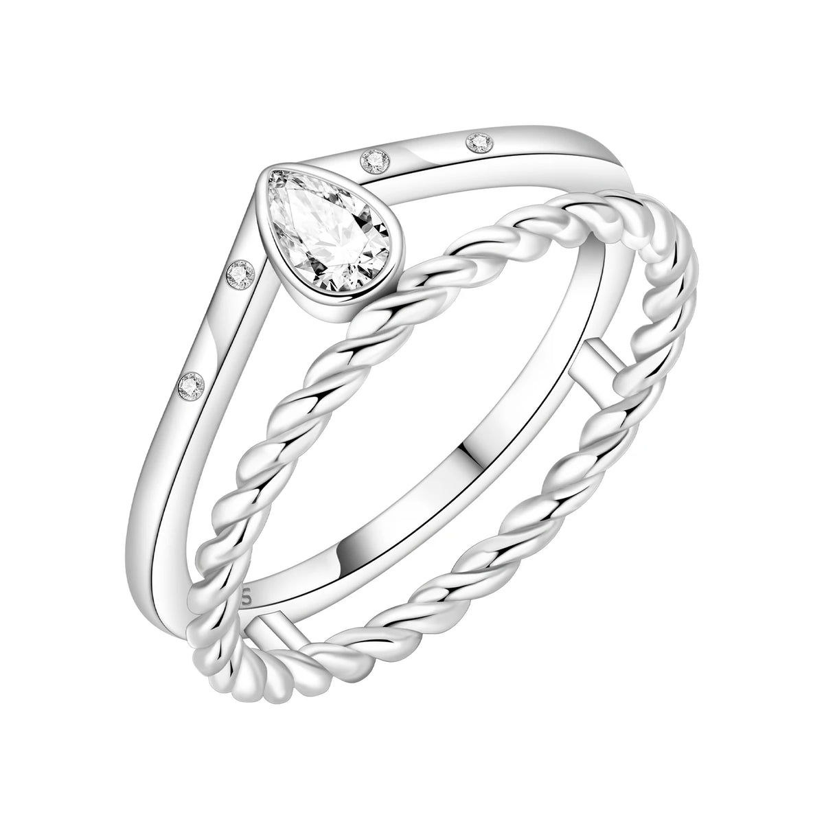 925 Sterling Silver Three-Ring Stackable Ring for Women Simple Fashion Design Fine Jewelry Perfect for Birthday Party Gift 2026