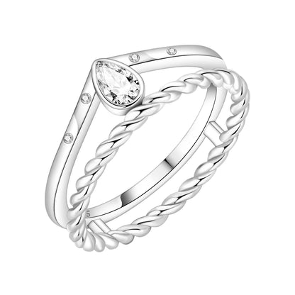 925 Sterling Silver Three-Ring Stackable Ring for Women Simple Fashion Design Fine Jewelry Perfect for Birthday Party Gift 2026