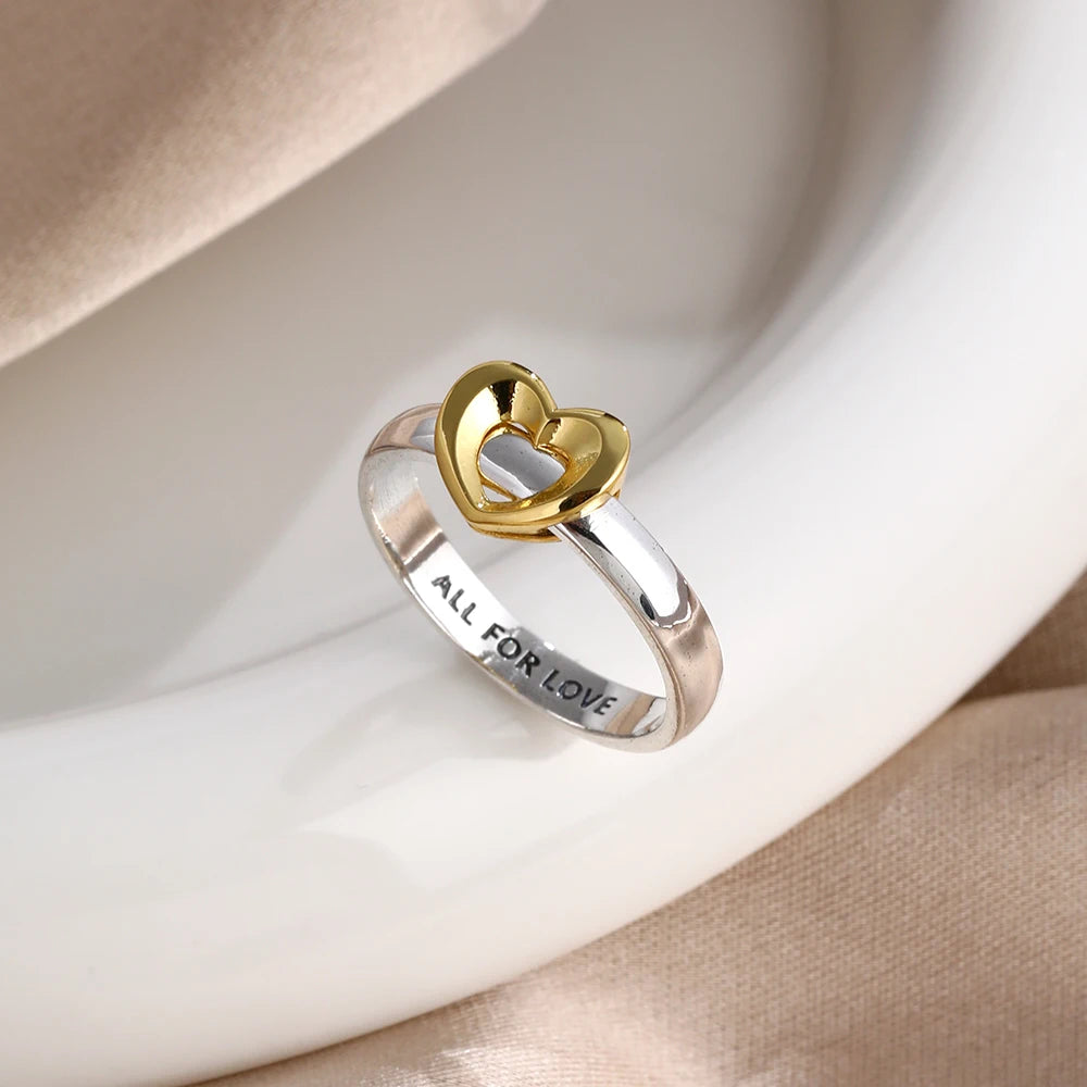 925 Sterling Silver  Crown Heart Flower Zircon Rings For Women Love Promise Engagement Band Fashion Ring Set