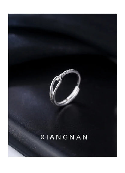 REETI 925 Sterling Silver Rings for Women Ring Open Ring Style Lady Prevent Allergy Sterling-silver-jewelry