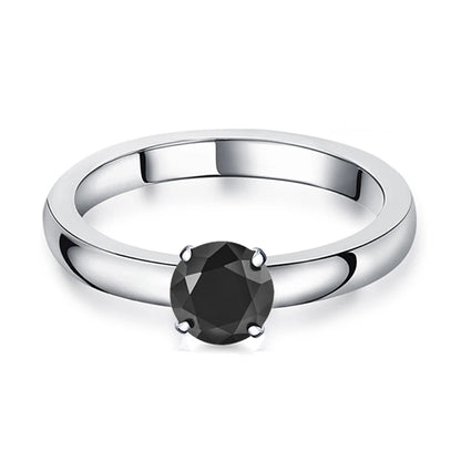 DIY 1.5 CT Solitaire Engagement Rings Wedding Bands Interchangeable Stainless Steel Round Cubic Zirconia Promise Rings for Her