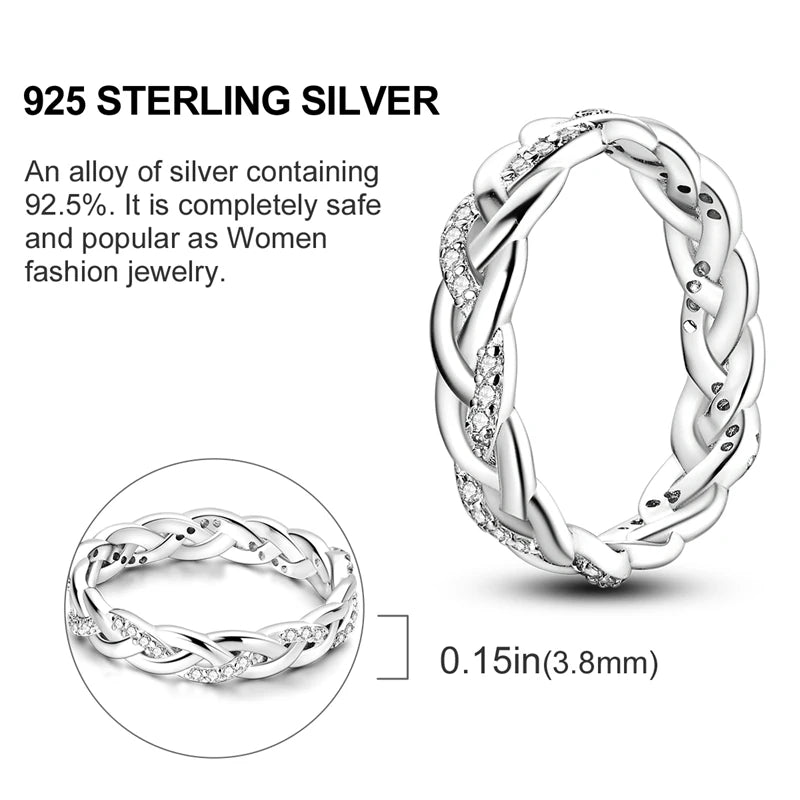 925 Sterling Silver Rings Infinite Love Sun Moon Eye Flower Ring For Women Original Wedding Ring Jewelry Gift