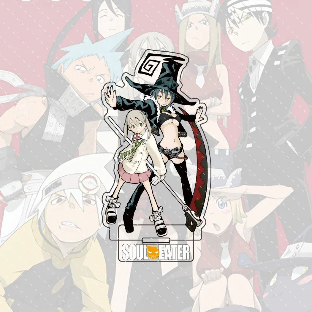 Anime Soul Eater Acrylic Standee Death the Kid Black Star Maka Figure Desk Decor Cosplay Keychain Halloween Gift 15CM