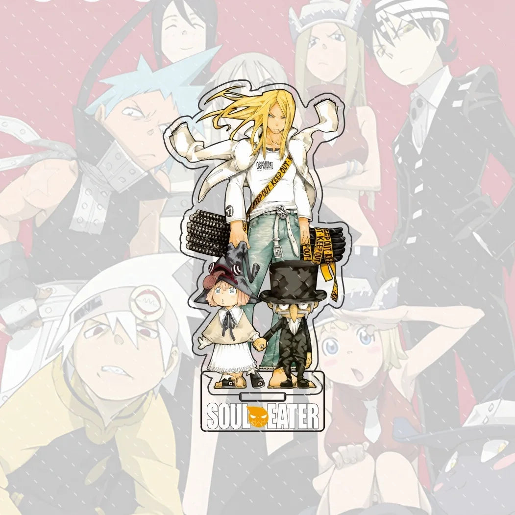 Anime Soul Eater Acrylic Standee Death the Kid Black Star Maka Figure Desk Decor Cosplay Keychain Halloween Gift 15CM
