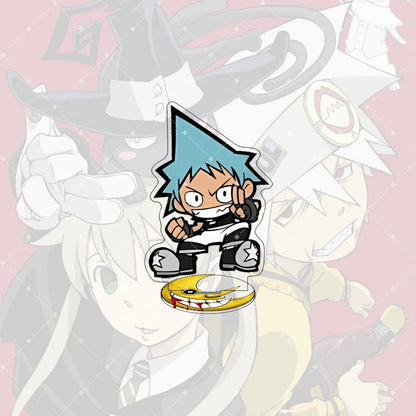Anime Soul Eater 10CM Acrylic Stand keychain Anime Figure Maka Albarn Black Star Cute Model desktop decoration collection gift