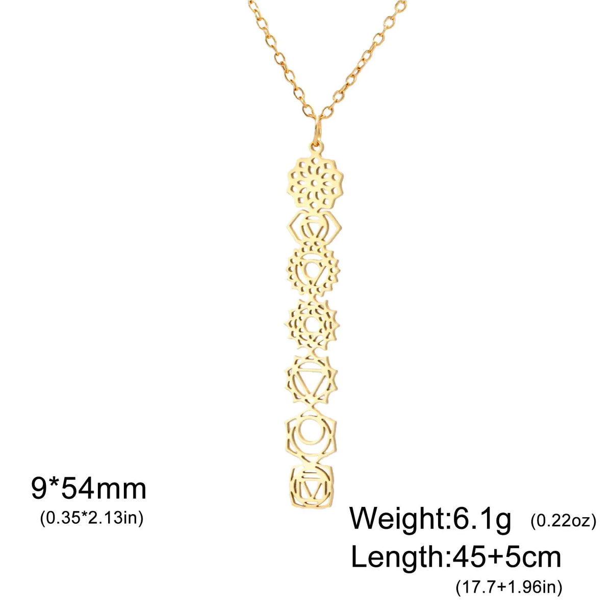 Yoga Meditation Jewelry 7 Chakra Flower Necklaces for Women Stainless Steel Amulet Necklaces Birthday Gift Wholesale New