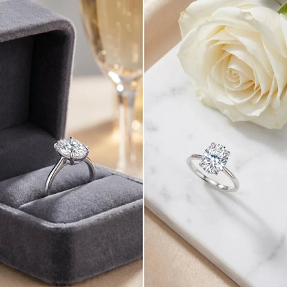 D VVS1 Moissanite Ring 925 Sterling Sliver With GRA Certificate Eternity Band Wedding Engagement Rings For Women And Men